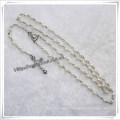 6*4mm Glass Imitation Pearls Beads Rosaries, Shell Centerpiece Rosary (IO-cr370)